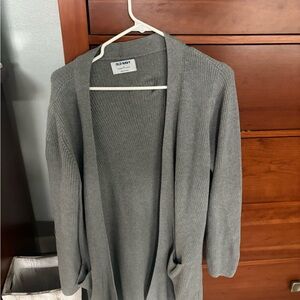 Old Navy Charcoal Open Front Sweater